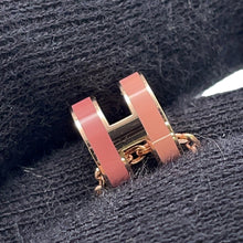 将图像加载到图库查看器中，HERMES Pop Ash Necklace Rocabar Beauty Size Mini Pink Lacquer Gold Plated
