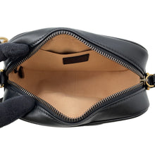 将图像加载到图库查看器中，GUCCI GG Marmont Mini Shoulder Bag Black/Beige448065 Leather Size Mini
