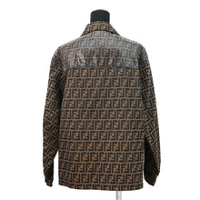 将图像加载到图库查看器中，FENDI Logo Print Jacket Size Chronomat 44 Brown Polyester70% Cotton30%

