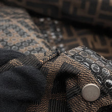 将图像加载到图库查看器中，FENDI Logo Print Jacket Size Chronomat 44 Brown Polyester70% Cotton30%
