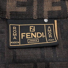 将图像加载到图库查看器中，FENDI Logo Print Jacket Size Chronomat 44 Brown Polyester70% Cotton30%
