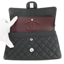 将图像加载到图库查看器中，CHANEL Matelasse W Flap ChainShoulder Bag BlackA01112 Caviar Leather Size 25
