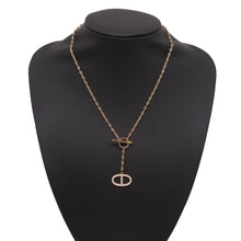 将图像加载到图库查看器中，HERMES Chaine d'Ancre Contour Necklace Size STH122303B 00ST 18K Pink Gold
