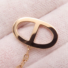 将图像加载到图库查看器中，HERMES Chaine d'Ancre Contour Necklace Size STH122303B 00ST 18K Pink Gold
