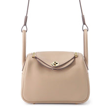 将图像加载到图库查看器中，HERMES Lindy Verso Beige Marpha/Grimisty Swift Leather Size Mini
