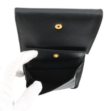 Load image into Gallery viewer, PRADA Saffiano Leather Tri-fold Cloth Black1M0176 Leather
