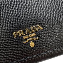 Load image into Gallery viewer, PRADA Saffiano Leather Tri-fold Cloth Black1M0176 Leather
