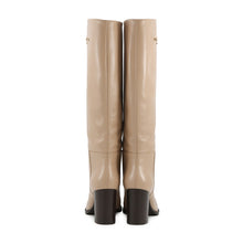 将图像加载到图库查看器中，Dior D-Town Heeled Long Boots BeigeKCT051VSO Calf Leather Size 36 1/2
