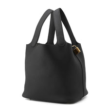 Load image into Gallery viewer, HERMES Picotin Lock Black Taurillon Clemence Size MM
