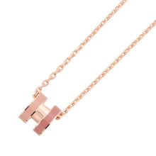 Load image into Gallery viewer, HERMES Pop Ash Necklace Rocabar Beauty Size Mini Pink Lacquer Gold Plated
