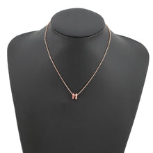 将图像加载到图库查看器中，HERMES Pop Ash Necklace Rocabar Beauty Size Mini Pink Lacquer Gold Plated
