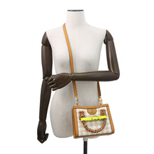 Load image into Gallery viewer, GUCCI Diana Bamboo 2WAYHandbag Light Brown/White702732 Raffia Leather Size Mini
