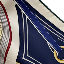 将图像加载到图库查看器中，HERMES Carre Stately Wheels Size 90 Creme/Bordeaux/Blue Silk100%
