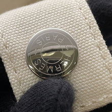 Load image into Gallery viewer, HERMES Panier de Plage Tote Bag White/Navy Canvas Size PM
