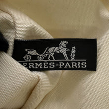 Load image into Gallery viewer, HERMES Panier de Plage Tote Bag White/Navy Canvas Size PM
