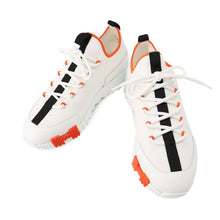 Load image into Gallery viewer, HERMES Sneakers "Lift" White/Multicolor Knit Calf Leather Size 36.5
