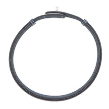 将图像加载到图库查看器中，HERMES Belt Kelly Jean Blue Indigo/White/Blue Navy Denim Epsom Size 18
