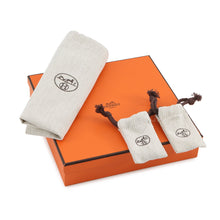 将图像加载到图库查看器中，HERMES Belt Kelly Jean Blue Indigo/White/Blue Navy Denim Epsom Size 18
