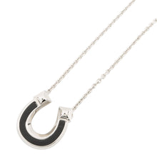 Load image into Gallery viewer, HERMES Necklace "Joquette" Size PM Black Metal Epsom
