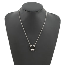 Load image into Gallery viewer, HERMES Necklace "Joquette" Size PM Black Metal Epsom
