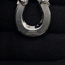 Load image into Gallery viewer, HERMES Necklace "Joquette" Size PM Black Metal Epsom
