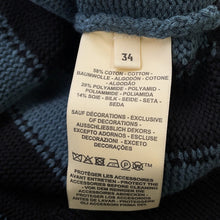 将图像加载到图库查看器中，HERMES Long cardigan Candy Libris Size 34 Black/Blue5H2724D9 Cotton58% Nylon28% Silk14%
