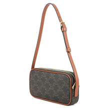 将图像加载到图库查看器中，CELINE Triomphe Mini Camera Shoulder Bag Tan/Multicolor10J582 PVC Leather

