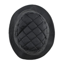 将图像加载到图库查看器中，CELINE Quilted Baguette Hat Size S Black/Orange2AUB0495M Nylon

