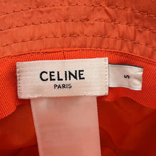 将图像加载到图库查看器中，CELINE Quilted Baguette Hat Size S Black/Orange2AUB0495M Nylon
