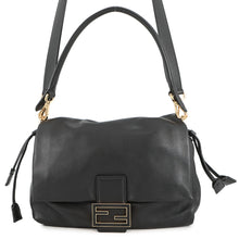 将图像加载到图库查看器中，FENDI Mamma baguette Black8BR833 Leather Size Medium
