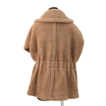 Load image into Gallery viewer, MAX MARA New Above Teddy Bear Cape Size SM Camel Camel88% Silk12%
