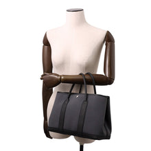 Load image into Gallery viewer, HERMES Garden Party Ardoise/Black Toile Military Negonda Leather Size TPM

