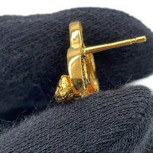 Load image into Gallery viewer, CHANEL Lion Motif Faux Pearl Drop Earrings Gold Plated Faux Pearl
