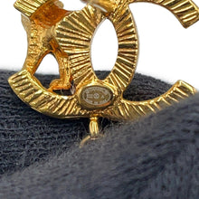 Load image into Gallery viewer, CHANEL Lion Motif Faux Pearl Drop Earrings Gold Plated Faux Pearl
