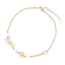 Load image into Gallery viewer, CHANEL Flower Motif Faux Pearl NecklaceABE962 Gold Plated Faux Pearl Rhinestone
