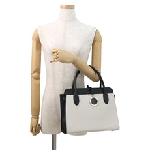 Load image into Gallery viewer, BVLGARI BVLGARI Alba Handbag White/Black Leather
