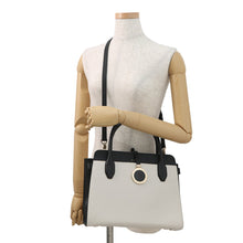 Load image into Gallery viewer, BVLGARI BVLGARI Alba Handbag White/Black Leather
