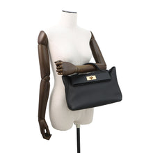 Load image into Gallery viewer, HERMES 24/24 Sac Van Quatre Black Togo Leather Swift Leather Size 29
