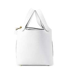 将图像加载到图库查看器中，HERMES Picotin Lock New White Taurillon Clemence Size PM
