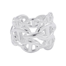 将图像加载到图库查看器中，HERMES Chaine d'Ancre Anchene Ring Size GM/54/#14 SV925

