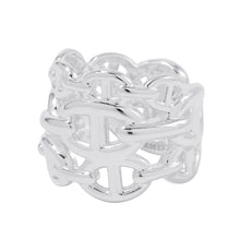 将图像加载到图库查看器中，HERMES Chaine d'Ancre Anchene Ring Size GM/54/#14 SV925
