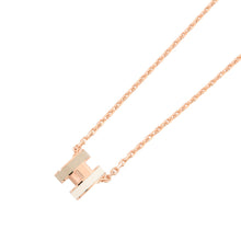 Load image into Gallery viewer, HERMES Pop Ash Necklace Size Mini White/Marron glacé Lacquer Gold Plated
