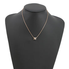将图像加载到图库查看器中，HERMES Pop Ash Necklace Size Mini White/Marron glacé Lacquer Gold Plated
