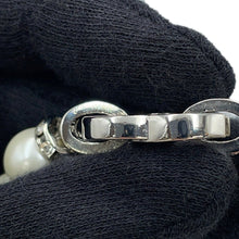 将图像加载到图库查看器中，CHANEL CC Logo Necklace SilverABF720 Metal Rhinestone Faux Pearl
