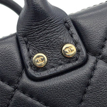 Load image into Gallery viewer, CHANEL Matelasse Trunk Vanity Shoulder Bag BlackAS3344 Lambskin
