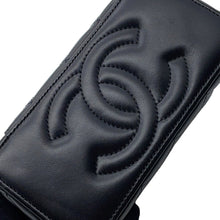 将图像加载到图库查看器中，CHANEL Matelasse Chain Vanity Bag Black Lambskin
