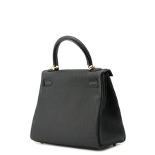 将图像加载到图库查看器中，HERMES Kelly Retourne Black Togo Leather Size 25
