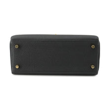 将图像加载到图库查看器中，HERMES Kelly Retourne Black Togo Leather Size 25
