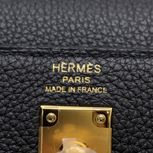 将图像加载到图库查看器中，HERMES Kelly Retourne Black Togo Leather Size 25
