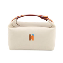 将图像加载到图库查看器中，HERMES Bride A Black H Pavilion Natural Canvas Size GM
